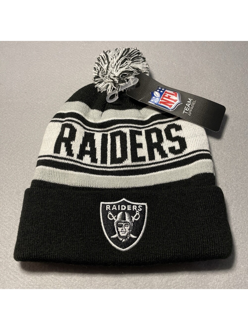 Las Vegas Raiders NFL Youth Pom Beanie
